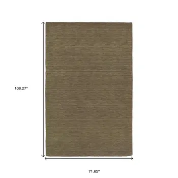6' X 9' Gray Wool Hand Tufted Area Rug