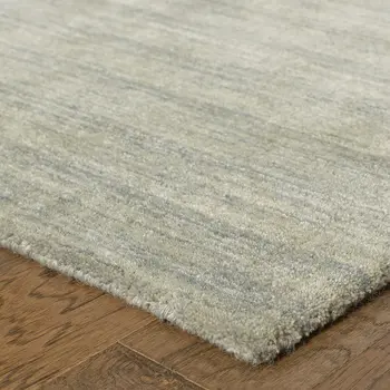 6' X 9' Gray Wool Hand Tufted Area Rug