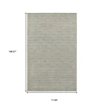 6' X 9' Gray Wool Hand Tufted Area Rug