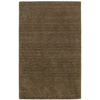 6' X 9' Brown Wool Hand Tufted Area Rug
