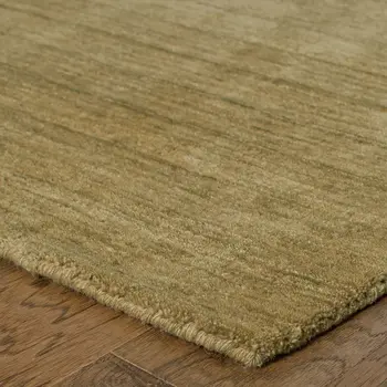 6' X 9' Gold Wool Hand Tufted Area Rug
