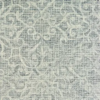 8' X 10' Gray And Ivory Wool Geometric Hand Tufted Area Rug