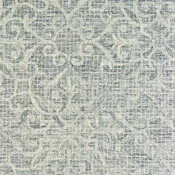 8' X 10' Gray And Ivory Wool Geometric Hand Tufted Area Rug