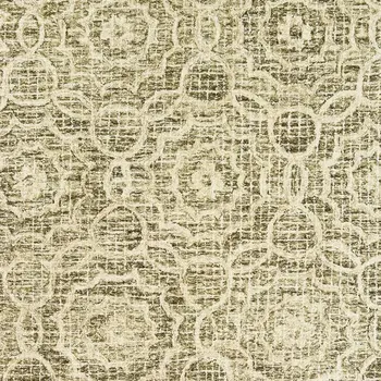 8' X 10' Green And Ivory Wool Geometric Hand Tufted Area Rug