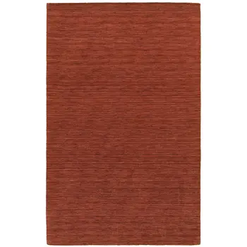 8' X 10' Rust Wool Hand Tufted Area Rug