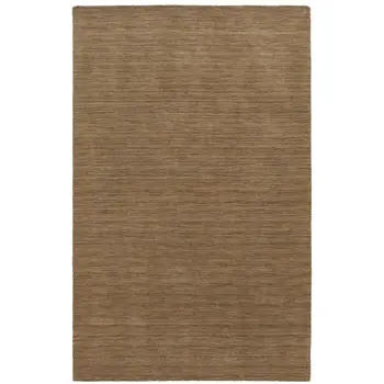 8' X 10' Tan Wool Hand Tufted Area Rug
