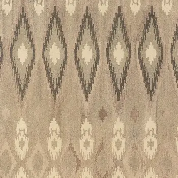 10' X 13' Beige And Ivory Wool Abstract Hand Tufted Area Rug