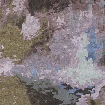 10' X 13' Blue And Purple Abstract Hand Tufted Area Rug