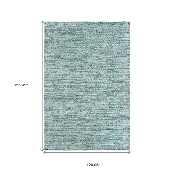 10' X 13' Blue And Teal Hand Tufted Area Rug