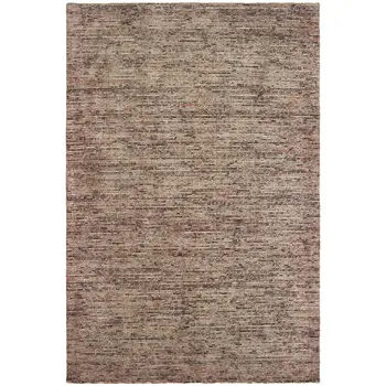 10' X 13' Taupe And Pink Hand Tufted Area Rug