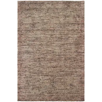 10' X 13' Taupe And Pink Hand Tufted Area Rug