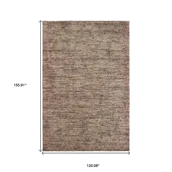 10' X 13' Taupe And Pink Hand Tufted Area Rug