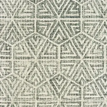 10' X 13' Gray And Ivory Wool Geometric Hand Tufted Area Rug