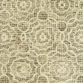 10' X 13' Green And Ivory Wool Geometric Hand Tufted Area Rug