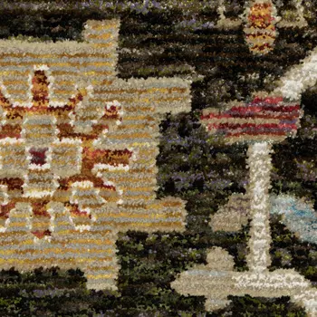 10' X 13' Brown Tan And Gray Oriental Area Rug