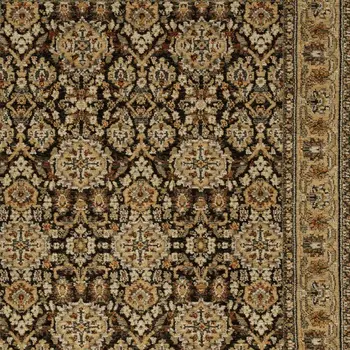 10' X 13' Brown And Gold Oriental Area Rug