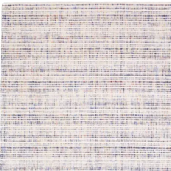 10' X 13' Ivory Blue And Yellow Striped Hand Tufted Area Rug