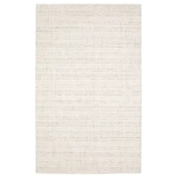 10' X 13' Ivory And Gray Striped Hand Tufted Area Rug
