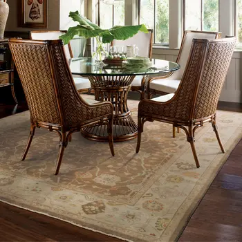 9' X 12' Brown And Beige Wool Oriental Hand Knotted Area Rug