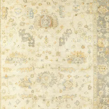 10' X 14' Beige And Gray Wool Oriental Hand Knotted Area Rug