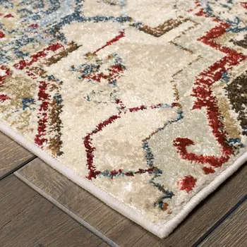 10' X 13' Ivory And Gold Oriental Area Rug