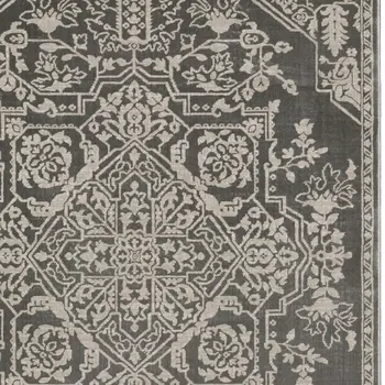 10' X 13' Gray And Light Gray Oriental Area Rug
