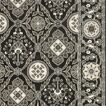 10' X 13' Charcoal And Gray Oriental Area Rug