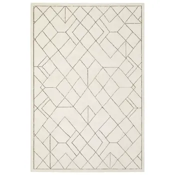 10' X 13' Ivory And Taupe Geometric Area Rug