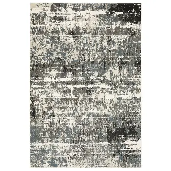 10' X 13' Ivory And Gray Abstract Area Rug