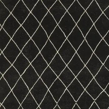 10' X 13' Charcoal And Ivory Trellis Area Rug