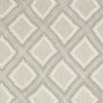 10' X 13' Gray And Beige Diamond Area Rug