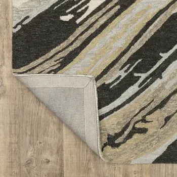 8' X 10' Gray Wool Abstract Hand Tufted Area Rug