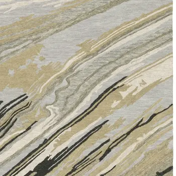 8' X 10' Gray Wool Abstract Hand Tufted Area Rug