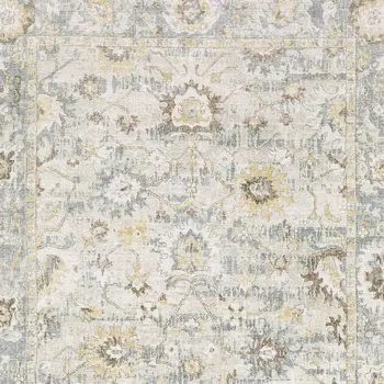8' X 10' Ivory And Blue Oriental Hand Tufted Area Rug
