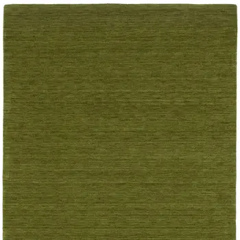 5' X 8' Green Wool Hand Tufted Area Rug