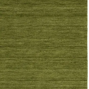 8' Green Wool Hand Tufted Runner Rug