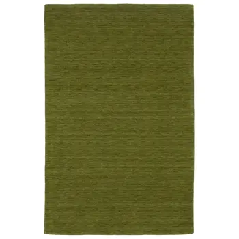 6' X 9' Green Wool Hand Tufted Area Rug