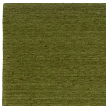 10' X 13' Green Wool Hand Tufted Area Rug