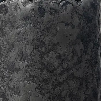 14" Gray Hammered Cylinder Aluminum Table Vase