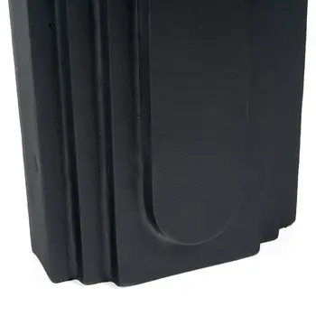 12" Black Geometric Aluminum Table Vase