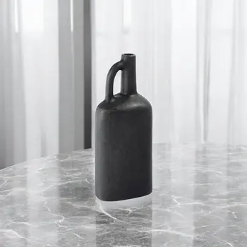 11" Gray Aluminum Jug Table Vase