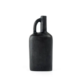 11" Gray Aluminum Jug Table Vase