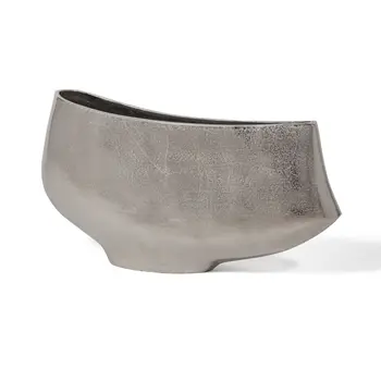 10" Nickel Aluminum Table Vase