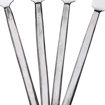 Hammered Silver Stainless Steel Four Piece Hand Forged Butter Knife