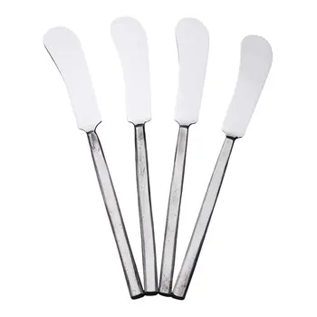 Hammered Silver Stainless Steel Four Piece Hand Forged Butter Knife