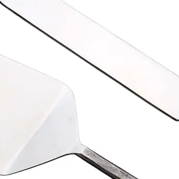 Hammered Silver Stainless Steel Two Piece Hand Forged Cake Knife