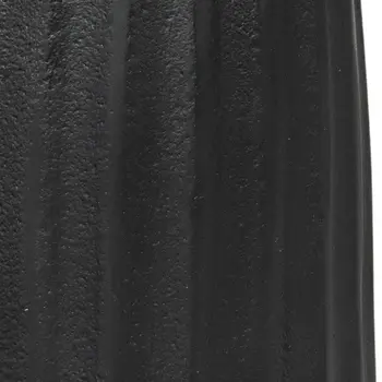 6" Black And Gold Striped Aluminum Tabletop Pillar Candle Holder