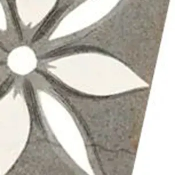 5" x 5" Gray And White Vinyl Arabesque Peel And Stick Removable Tiles