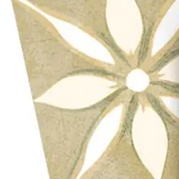 6" x 6" Gold Vinyl Arabesque Peel And Stick Removable Tiles