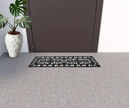 9" X 30" Black Rubber Outdoor Door Mat